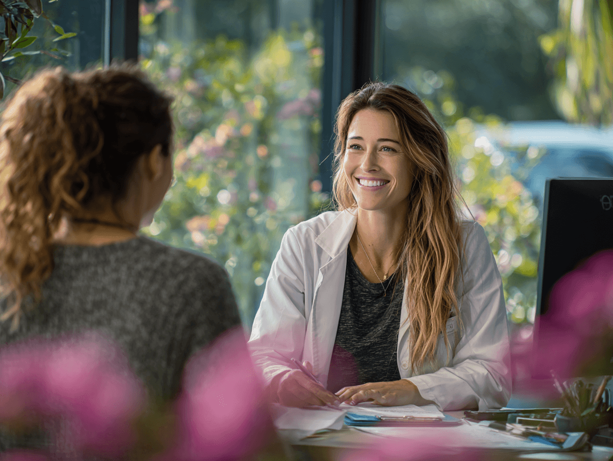 Healthcare provider in consultation